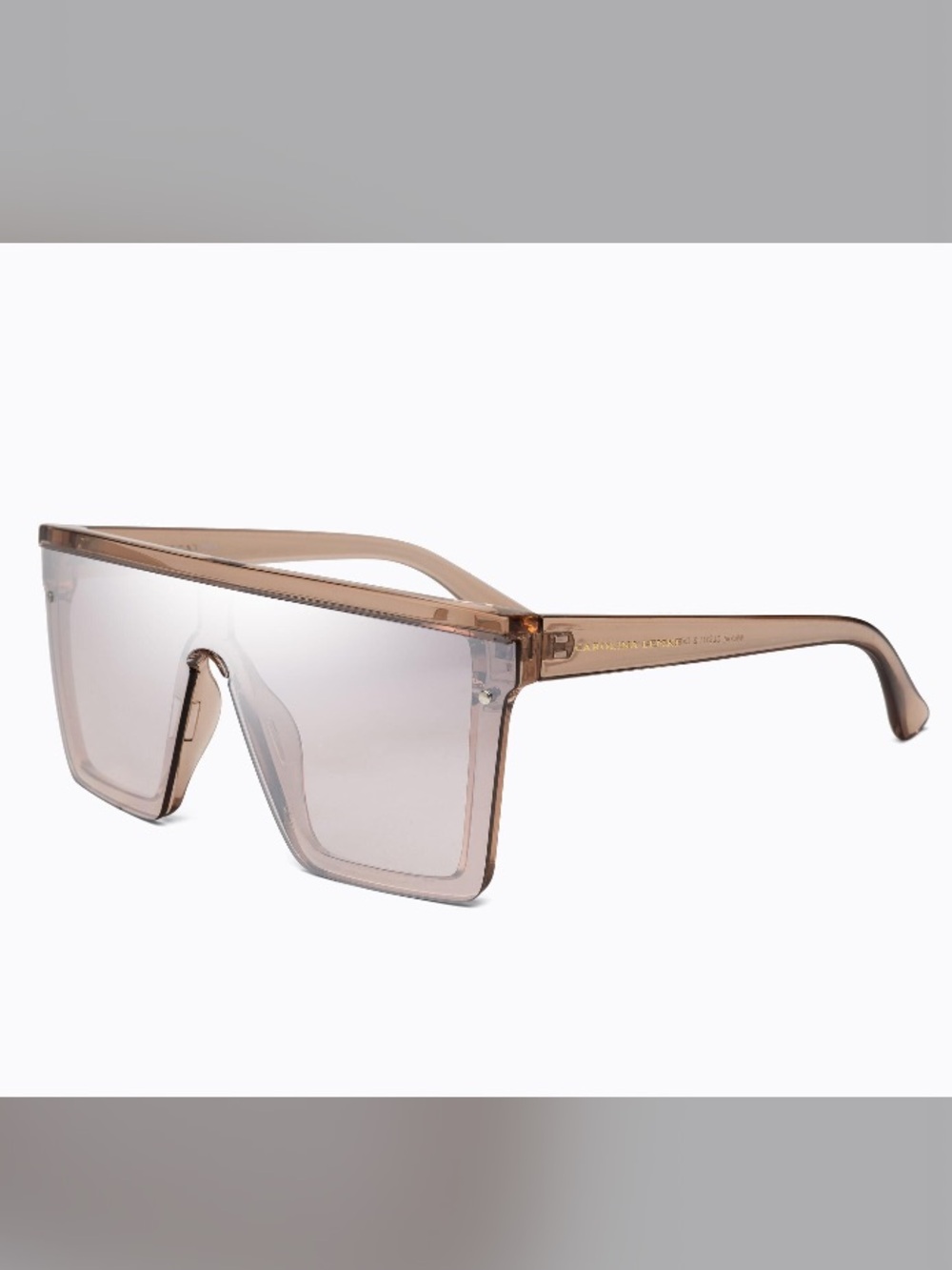 NEW Carolina Lemke Wicked Translucent Oversized Shield Sunglasses